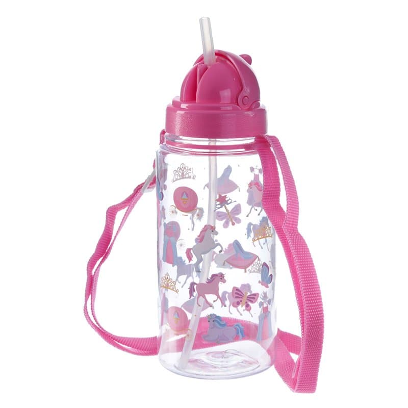 Puckator Enchanted Unicorn Rainbow Gourde avec Paille, Rose