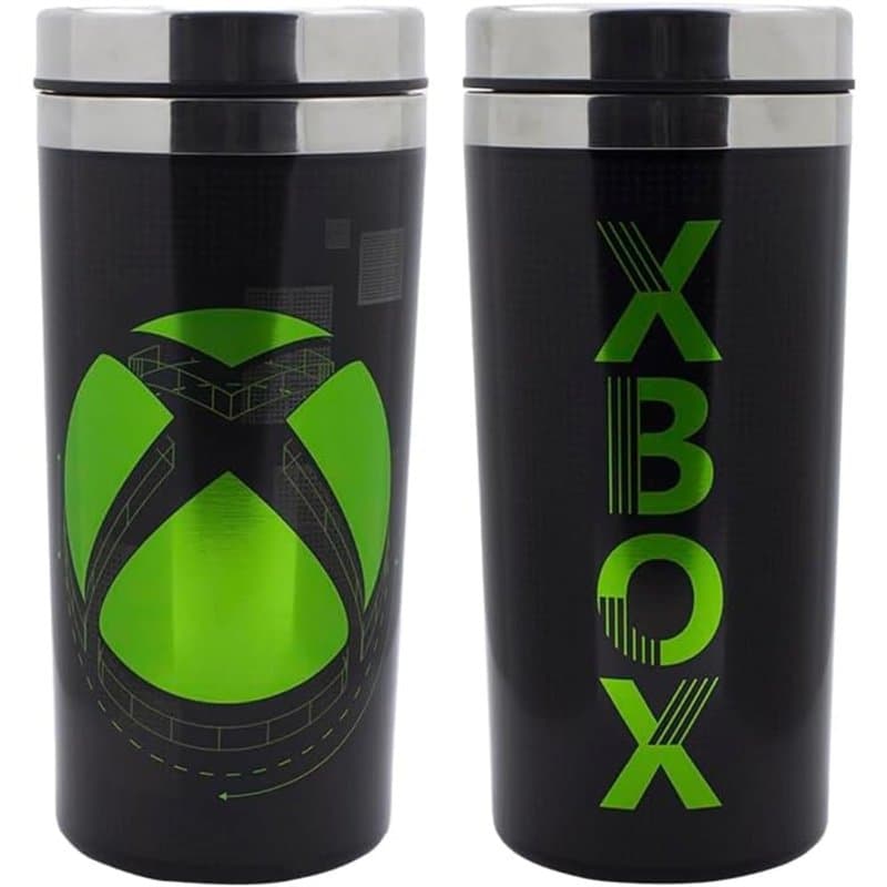 XBOX Mug de Voyage Marchandise Officielle, Flask pour Boissons, Garde les Boissons Chaudes & Froides, Cadeau Original pour Gamer