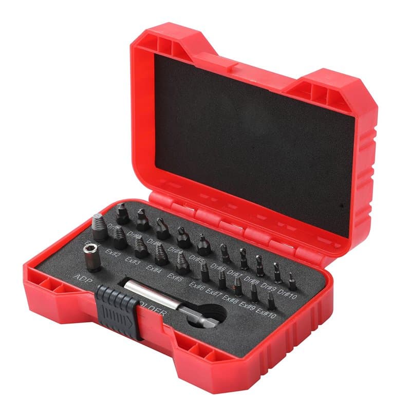 TOPWAY 22Pcs Kit d'extracteur de vis endommagé, extracteur de vis pour le retrait rapide des vis et des boulons, vis cassées por