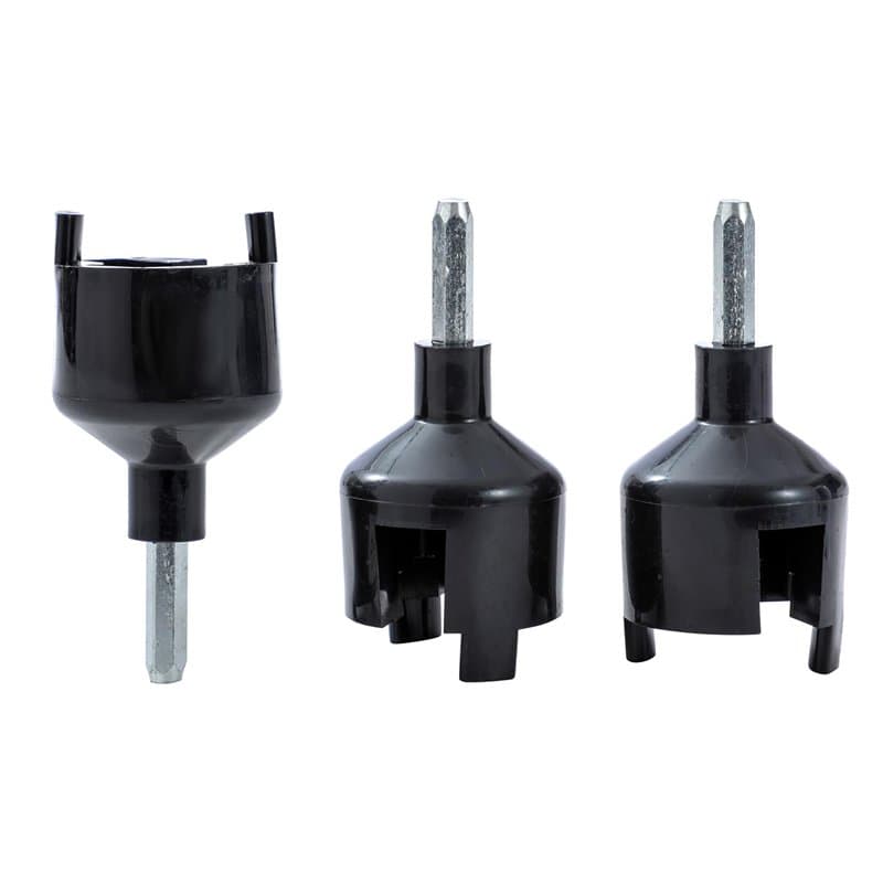 KATSU Tools Lot de 3 mandrins de perceuse pour clôture électrique pour isolateurs, anneau à visser, poteau en bois, isolateurs à