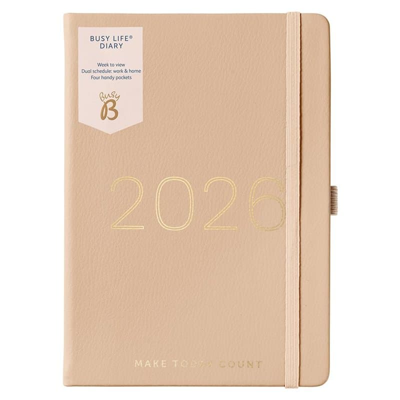 Busy B - Agenda Busy Life 2026 - Planificateur semainier A5 pour les étudiants, les enseignants, le travail et bien avec double