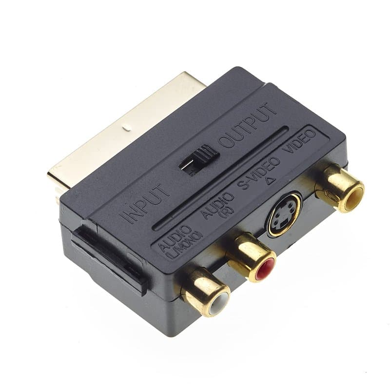 Keple Adaptateur péritel, 2 pièces - 1x péritel, 3X convertisseur Adaptateur Audio RCA