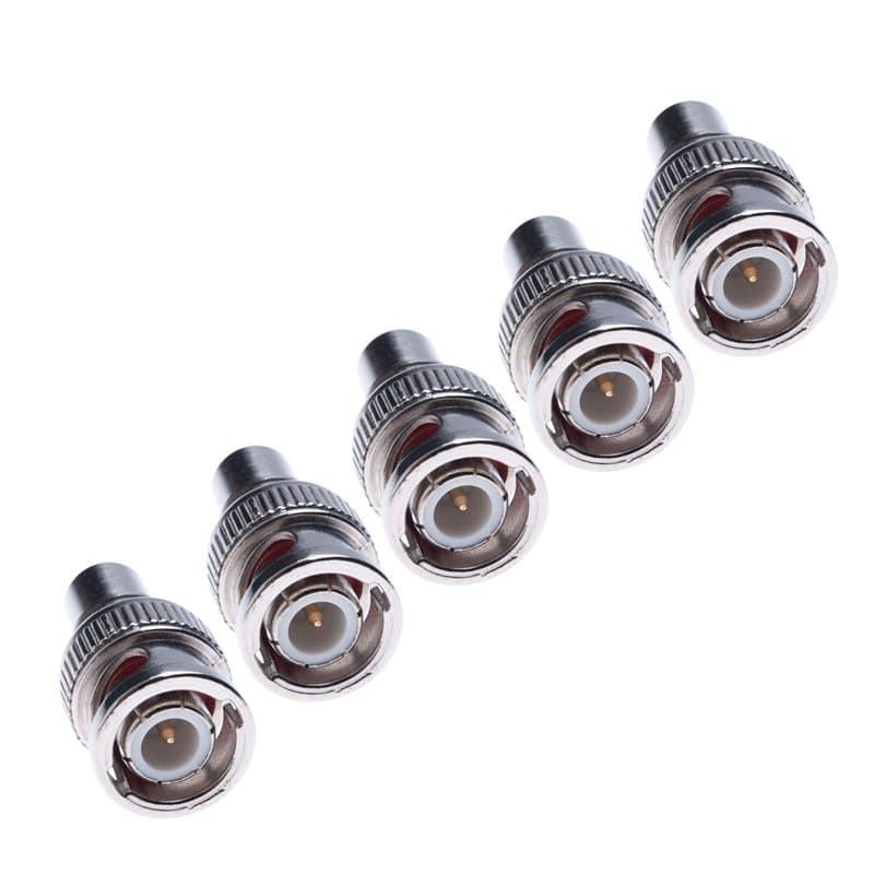 BNC CCTV Connecteurs de prise à sertir avec broche centrale en laiton pour installation de câble coaxial RG59, kit de prise mâle