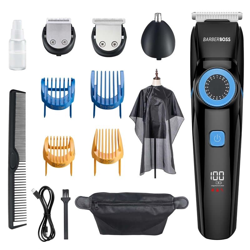 Barberboss Tondeuse à barbe pour homme et tondeuse à cheveux pour homme, tondeuse nez homme, kits de toilettage pour hommes, imp