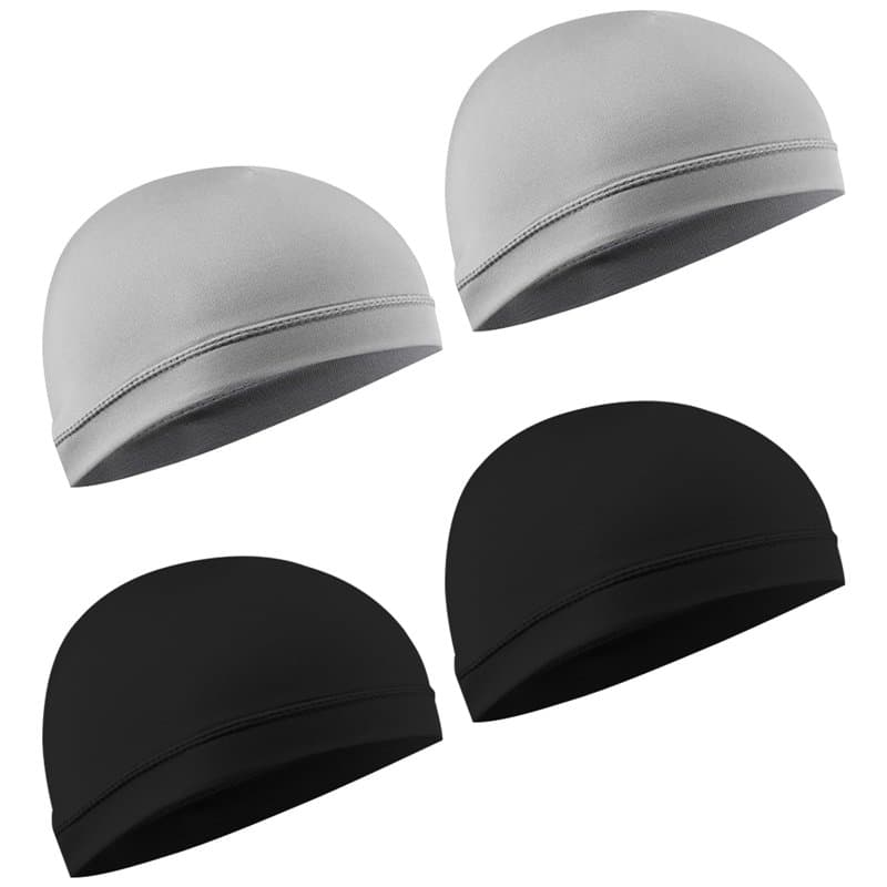 Cyclisme Skull Cap, 4 Pièces Bonnets de Cyclisme sous Casque, Bonnet de Course pour Hommes et Femmes, Multifonctionnelle Skull C