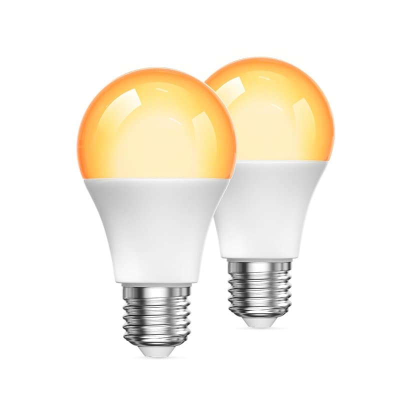 Aurahome Ampoule LED E27 2000K, Ambre Chaud Blocage de la Lumière Bleue Veilleuse LED 9W (60W Équivalent Lumière Chaude Doux pou