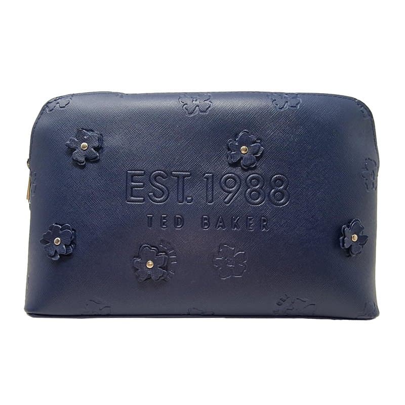 Ted Baker Flarcon Trousse de toilette Motif floral Bleu foncé, noir foncé, Trousse de toilette