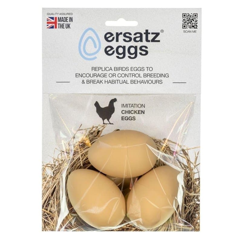 Oeufs Ersatz – Faux œufs de Poule et de volaille réalistes – Imitation d'œufs factices lestés pour nichoirs – Encourage la Ponte