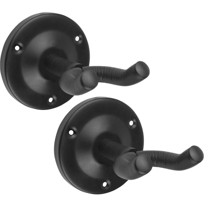 TIGER GST84-2-BK Support mural pour Ukulele - Support pour Uke, Banjo et Mandoline - Pack de 2