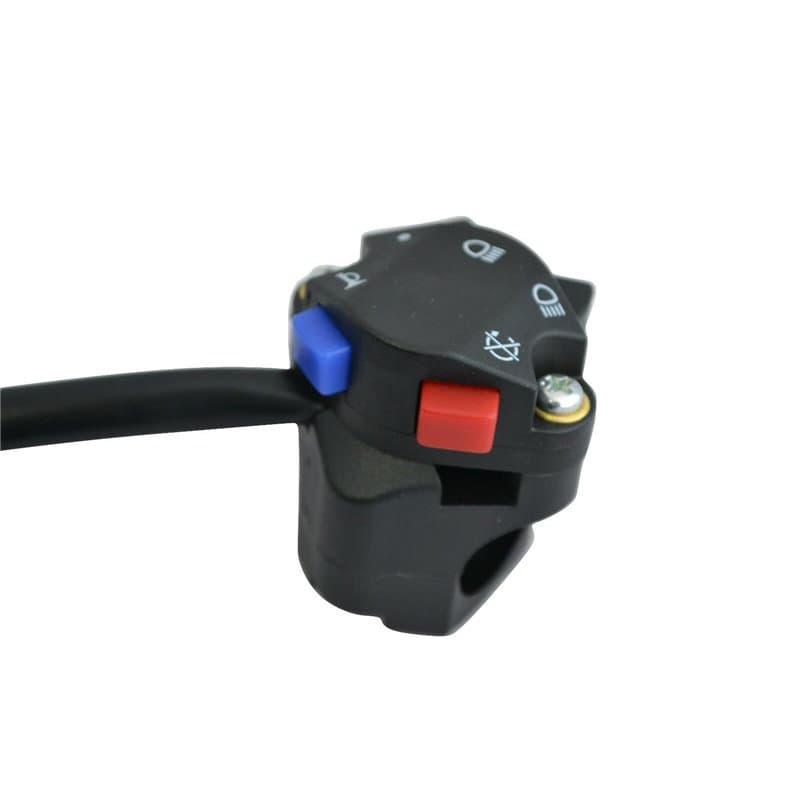 Commutateur Interrupteur de Phare, Klaxon et Coupe Circuit Pour Motocross, Enduro et Moto | Pour Guidons de 22mm | Compatible Av