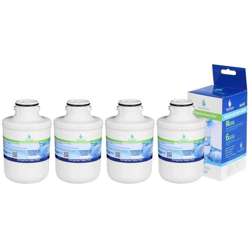 4x AH-HOT Compatible Filtre à eau pour réfrigérateur Hotpoint C00300448, Thomson THSBS90WDWH, SXBD922FWD, Caple CAFF205, Indesit