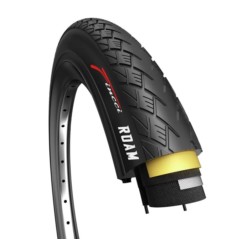 Fincci Pneu Velo 700x38c - Pliable Pneu 28 Pouces, 40-622 avec Protection Antiponcture Anti-Crevaison 1mm pour Vélo de Route, VT