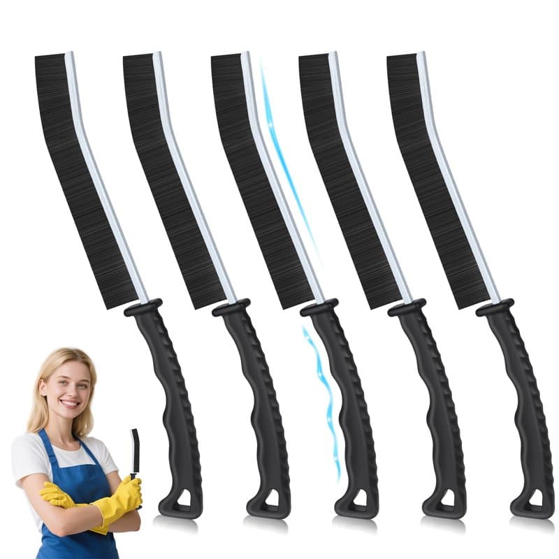 Alyvisun 5 Pièces Brosse a Joint Carrelage, Crevice Cleaning Brush à Poils Durs, Brosse de Nettoyage des Interstices pour Toilet