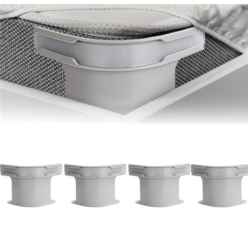 YUNYU Lot de 4 tendeurs de drap de lit, antidérapants, avec fermeture de sécurité, design invisible, pour tous les matelas jusqu