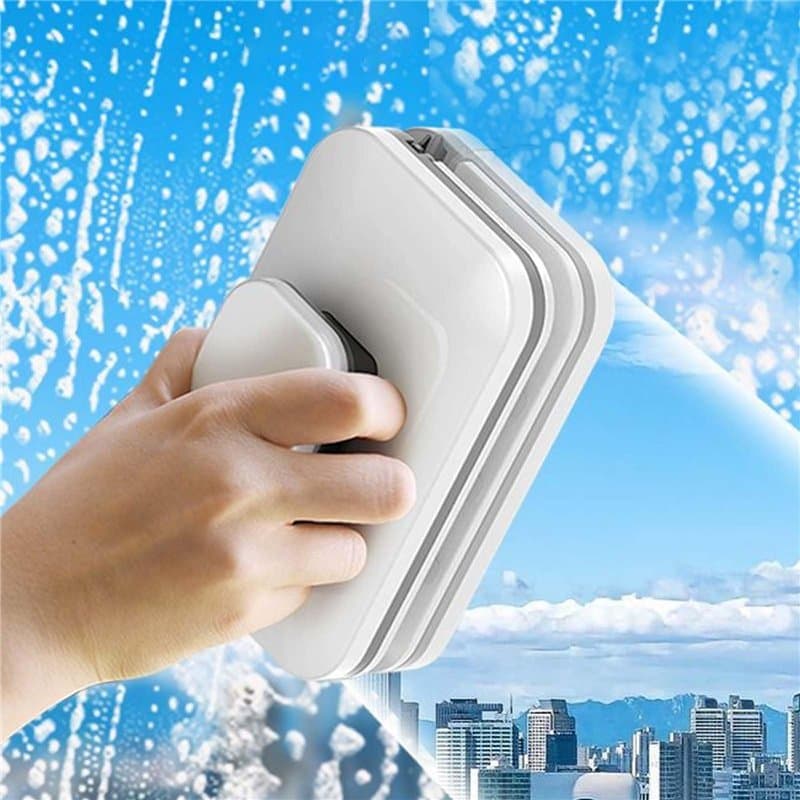 Lave Vitre Magnétique Nettoyeu, Outil Magnétique de Nettoyage de Fenêtre pour Double Vitrage, Nettoyeur de Vitres Magnétique au