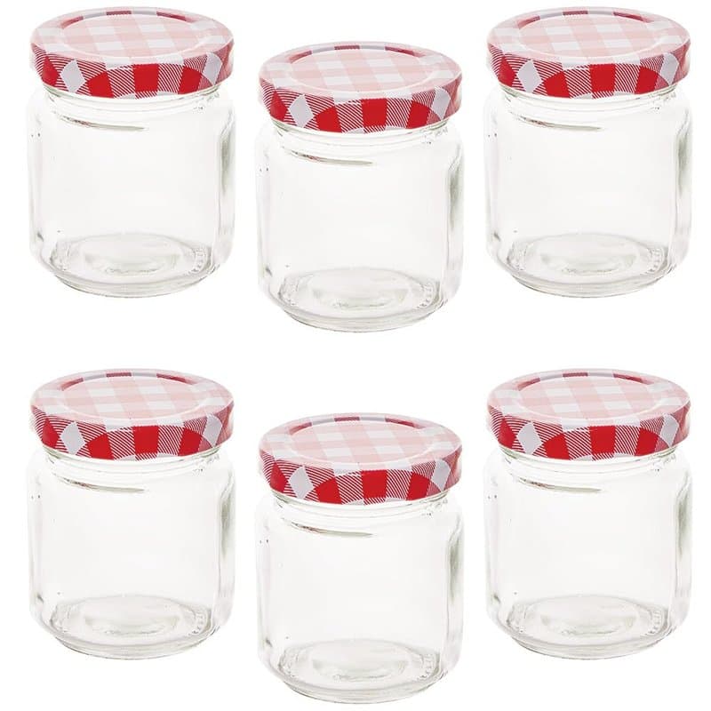 Baker Ross FN238 Bocaux de stockage en verre - Lot de 6, bocaux multi-usages pour l'artisanat et la décoration