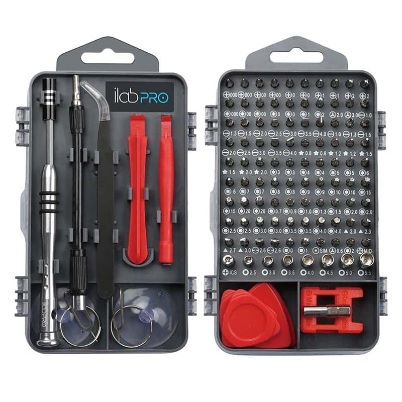 ilabPRO Kit d'outils de réparation de 120 pièces avec embouts de tournevis de précision, jeu de tournevis magnétique, ordinateur