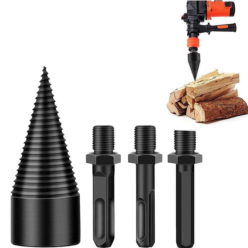 Fendeuse de Bûches 45mm,Fendeuse de bûches, fendeuse à bois perceuse sûre, fendeur de bûches, Fendeur de Bûche pour Fendre du Bo