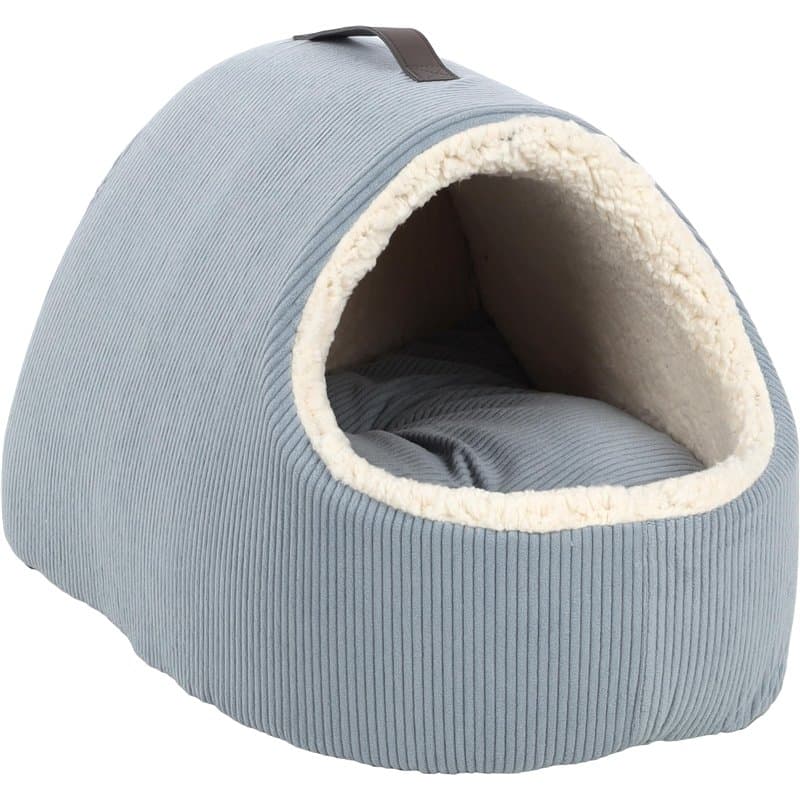 Flamingo Lit pour Animaux Mila Bleu – Doux, Confortable, 50x37x18 cm, Lavable, Antidérapant