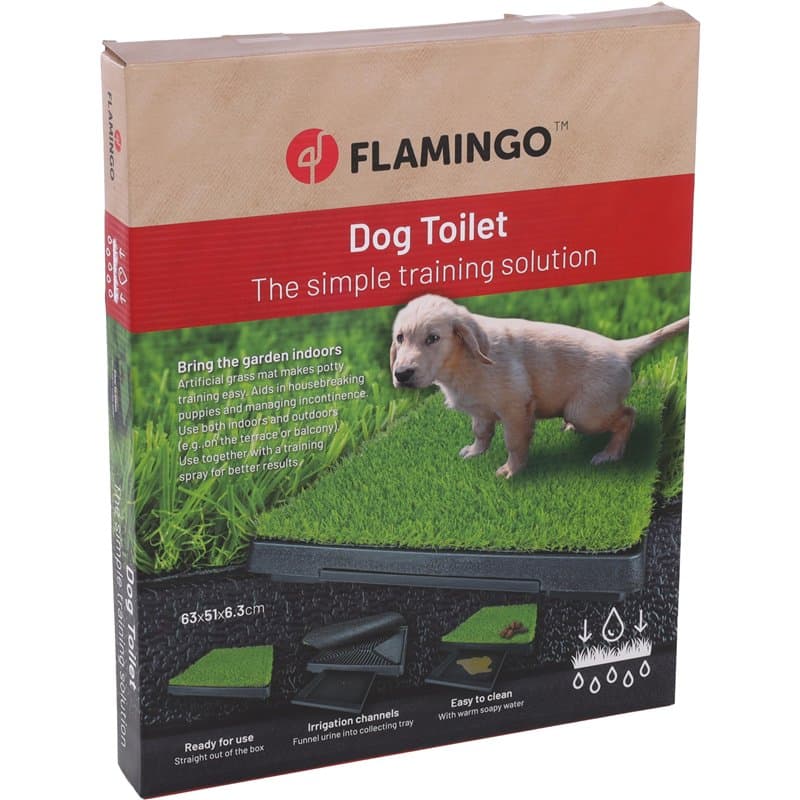 Flamingo Toilettes pour Animaux Pelou - 48x35x6 cm - Plateau Hygiénique Facile à Nettoyer - Idéal pour Chiens, Chats et Petits A