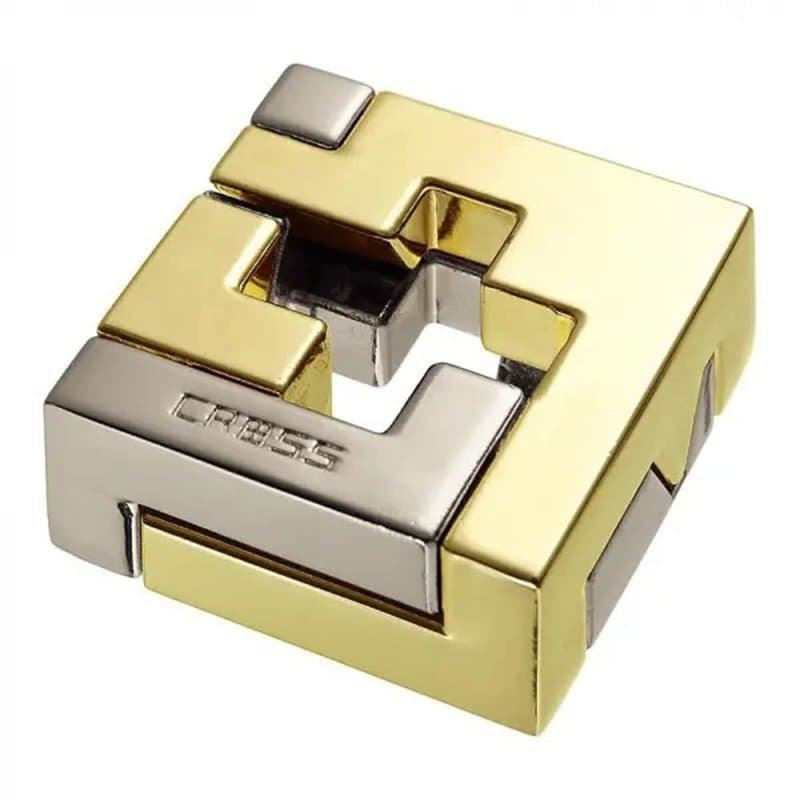 EUREKA ERGONOMIC Puzzle en Métal Huzzle Cast Cross, 1 Pièce, 3.5 cm x 3.5 cm x 1.4 cm, Assembly and Disassembly, 8 ans et plus