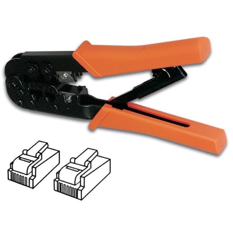 Toolland Pince à sertir multifonctionnelle, pour connecteurs modulaires RJ11, RJ12 et RJ45