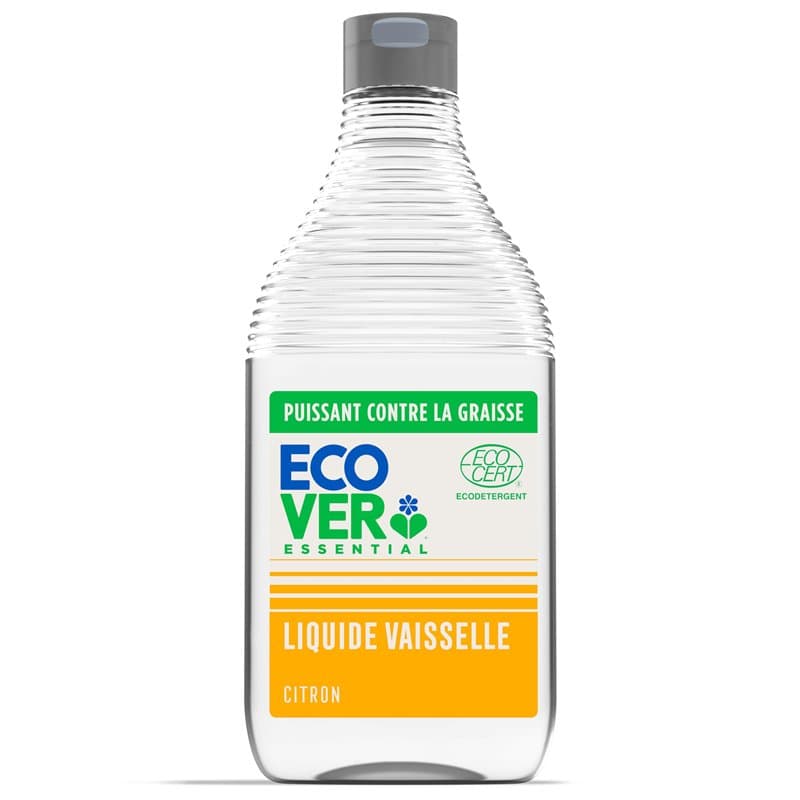 Ecover Essential Liquide Vaisselle, Élimine la Graisse et la Saleté, Ingrédients d'Origine Naturelle, Parfum Citron, Bouteille d