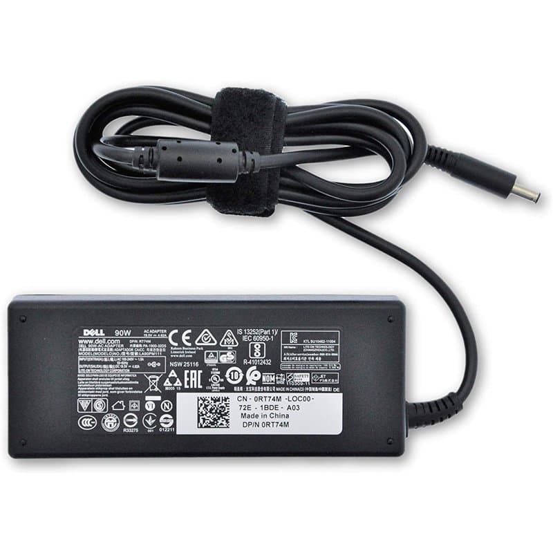 Sparepart: Dell AC Adapter, 90W, 19.5V, 3 Pin, 4.5mm, Not Including C6, RT74M (Pin, 4.5mm, Not Including C6 Power Cord RT74M, No