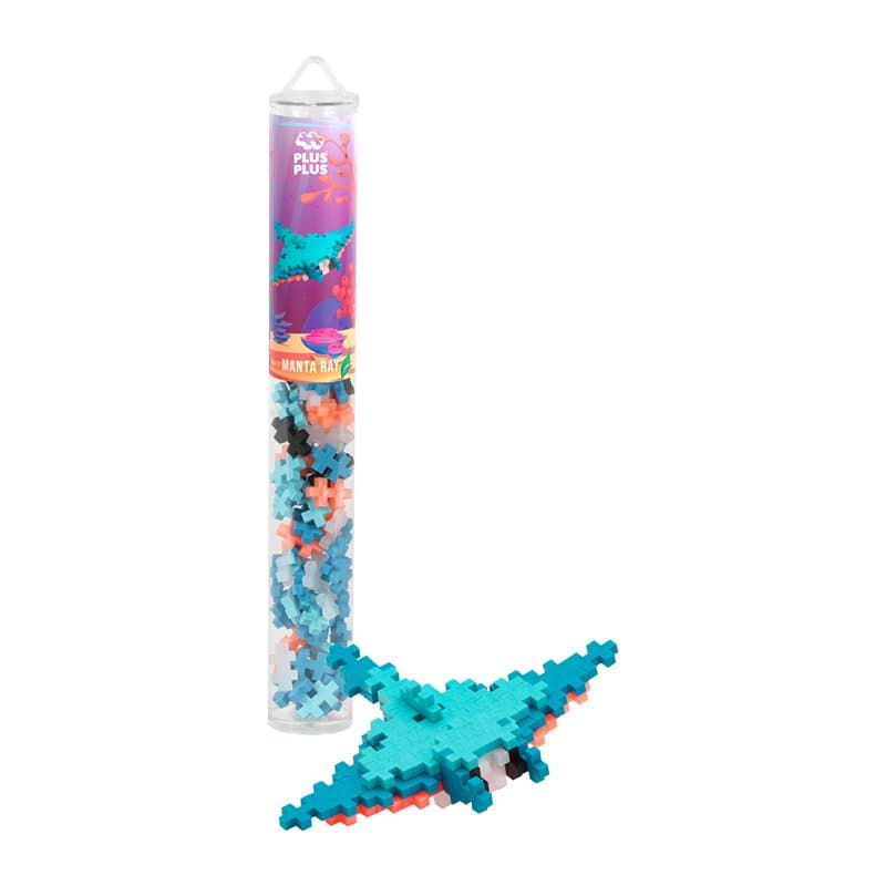 Plus-Plus - 100 Briques de Construction avec Tube de Rangement - Tube Raie 100 Pièces - Jeu de Construction Enfant Dès 5 Ans - J