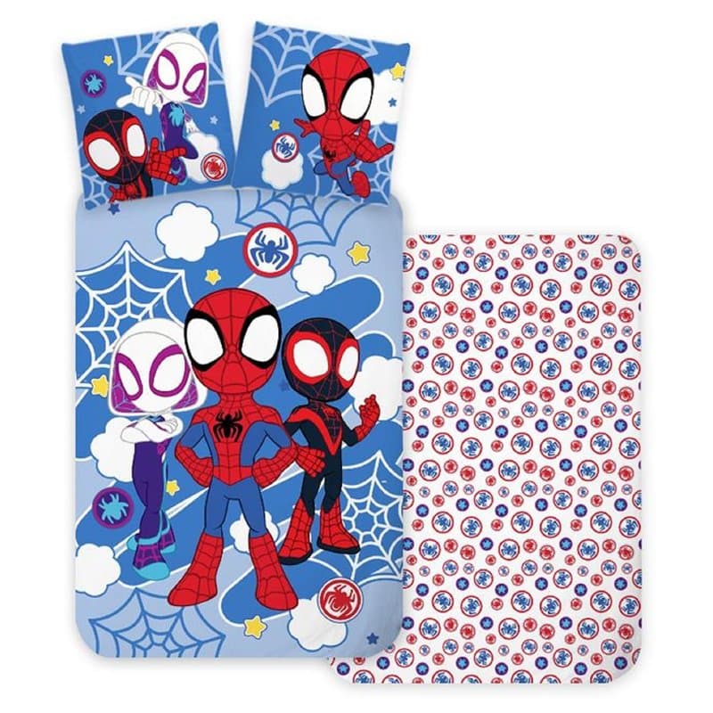 BrandMac Parure de lit pour bébé, motif Spidey, 100 x 135 cm, 40 x 60 cm