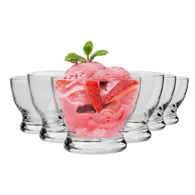 Krosno Lot de 6 coupes à glace 290 ml | Coupe à dessert | Collection Pure | Idéal pour la maison, les restaurants et les fêtes |