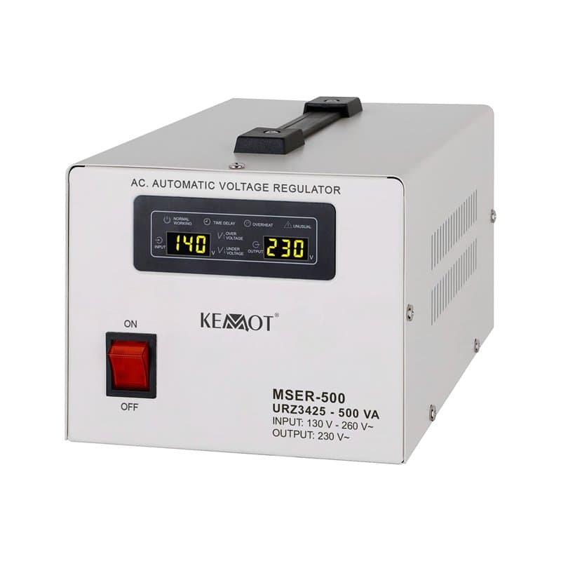 Régulateur de tension automatique Kemot Mser-500 (500 VA, servomoteur)
