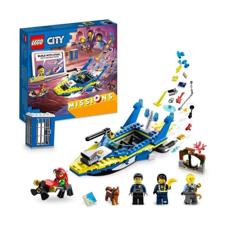 Lego City 60355 Missions des Détectives de la Police sur l'Eau. Jouet Interactif