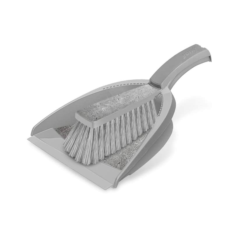York Ensemble Pelle et Balayette à Main - Poussière et Ramasse-miettes - Kit de Nettoyage Gris - 23.8 x 33 x 10.3 cm Loft