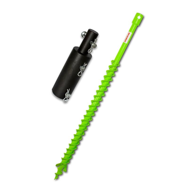 WERHE tarière de terre pour foreuse avec adaptateur de 25 mm à 20 mm ⌀40 mm, longueur 80 cm - tarière pour puits, tarière pour p
