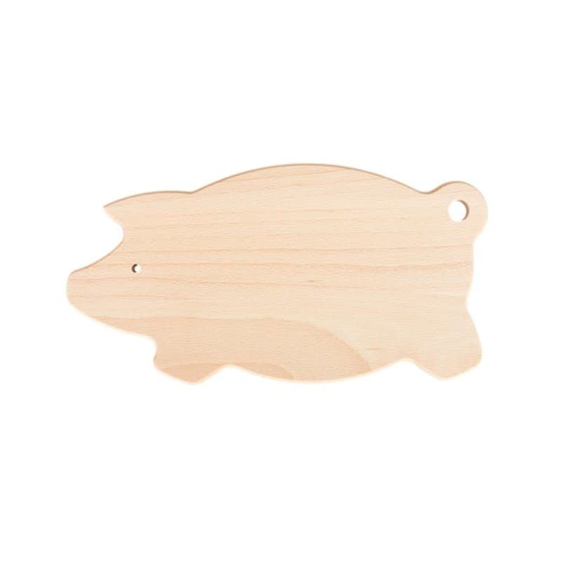 Wooden World - Planche à découper en bois, pour servir des snacks ou pour la décoration de cuisine - en forme de cochon