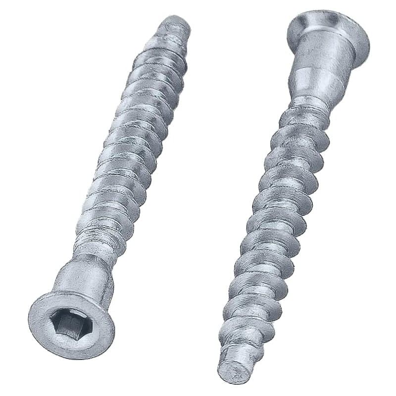 HEXATON Vis d'Assemblage pour Meubles – 5 x 70 mm Lot de 50 – Tête Fraisée Empreinte Hexagonale – Filetage Complet – Acier Galva