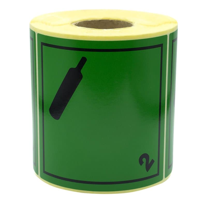 MD Labels Lot de 500 étiquettes pour produits dangereux ADR 2.2 - Gaz non inflammables et non toxiques - 100 x 100 mm - Classe d
