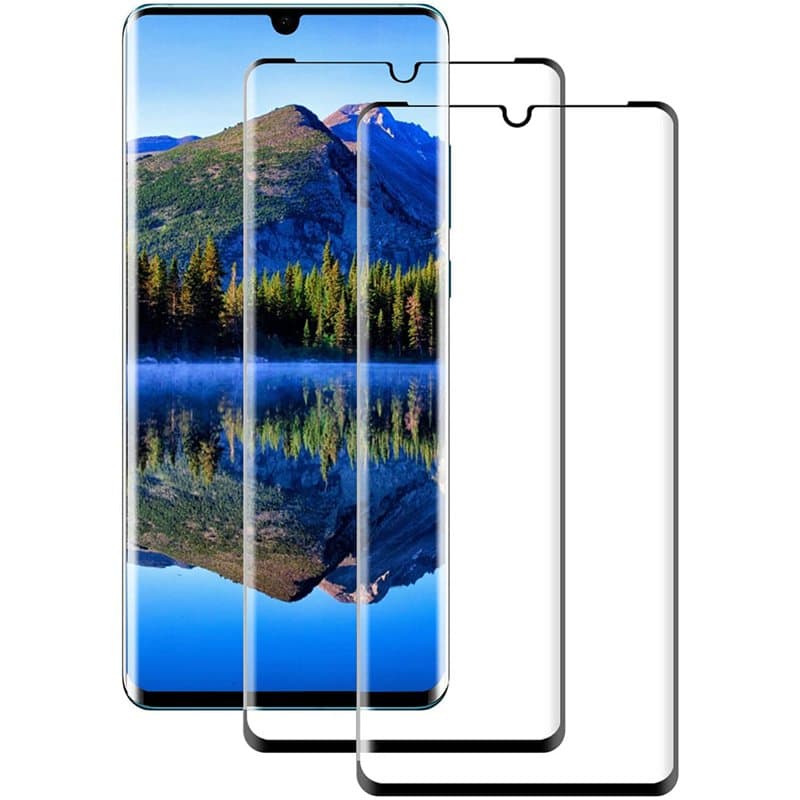 AssKdys Lot de 2 films de protection d'écran pour Huawei P30 Pro, dureté 9H, anti-bulles, compatible avec capteur d'empreintes d