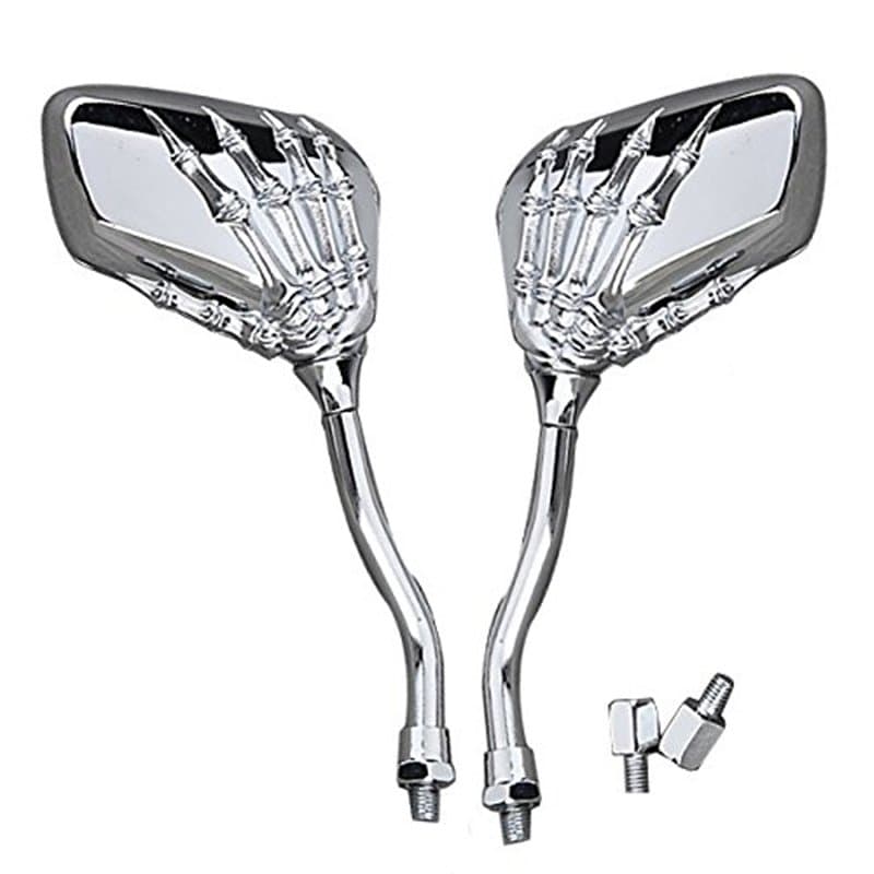 Alamor Rétroviseurs Skull Claw pour Moto H-a-RL-EY H-on-da Su-zu-ki Yam-a-ha