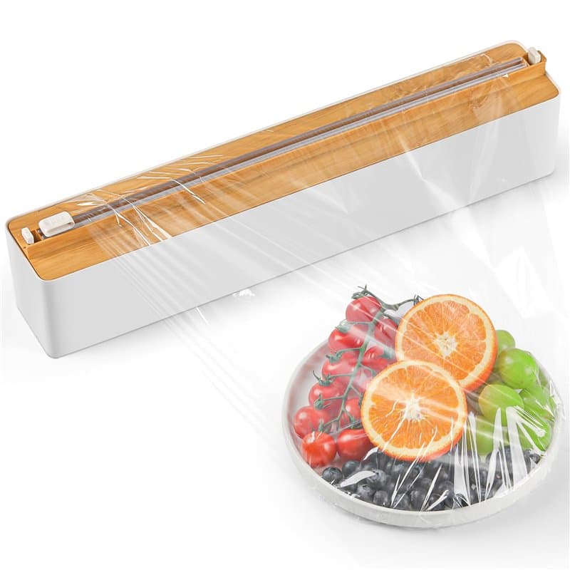 Quasziwa Derouleur Film Alimentaire Magnétique - Distributeur Papier Aluminium et Film avec Lames Tranchantes - Cutter Pour Tiro