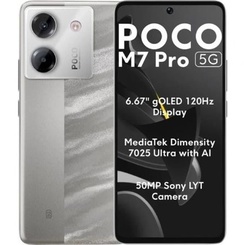 Smartphone Xiaomi POCO M7P 5G 12-512 SV 6,67" Octa Core 12 GB RAM 512 GB Argenté