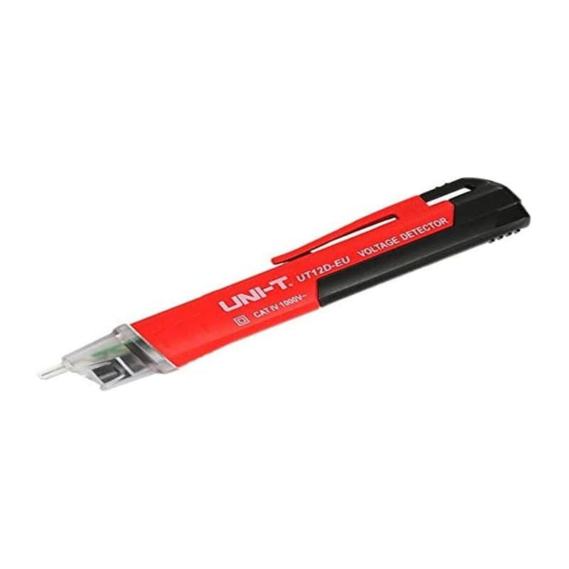 Uni-T UT12D-EU Série UT12 AC Détecteur de tension Double plage 24 V-1000 V AC 50/60 Hz Rouge/gris