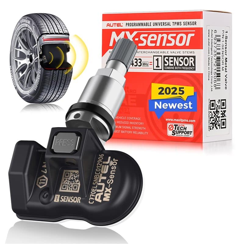 Capteur Autel TPMS MX-Sensor, Capteur Remplacement Pneu à Double Fréquence pour Toutes Voitures, Identique au Capteur OE, Capteu