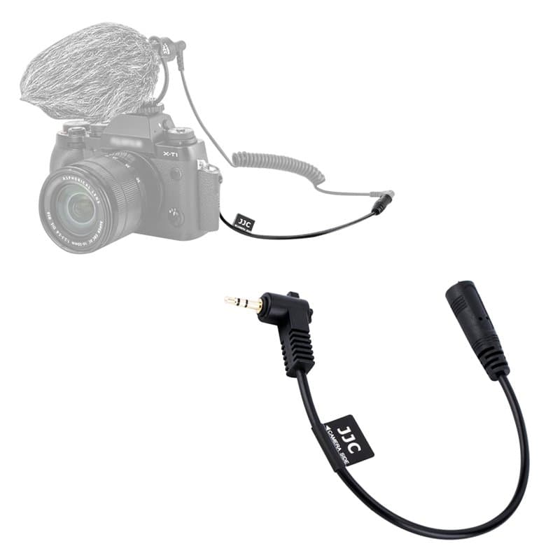 JJC Câble Adaptateur Audio 3,5mm Femelle vers 2,5mm Mâle pour Fuji X100VI X100V X100F X100T X-PRO2 X-T1 X-E3 X-T30II X-T30 X-T20