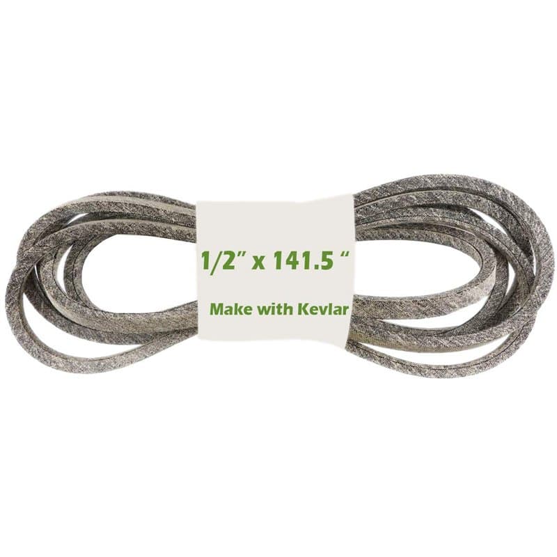 1/2 x 141,5 "Courroie d'entraînement de tracteur de courroie de plateau de coupe de tondeuse à gazon avec Kevlar remplacer pour