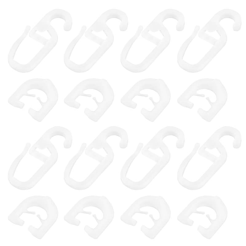 Create idea Lot de 50 paires de glissières de rideaux en plastique blanc compatibles avec Scania Truck R-S Series Rideaux coulis