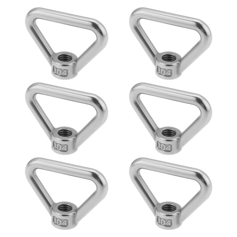 Create idea Lot de 6 écrous à œil de Levage M10 en Acier Inoxydable 304 écrous Filetés en Forme D'anneau Triangulaire