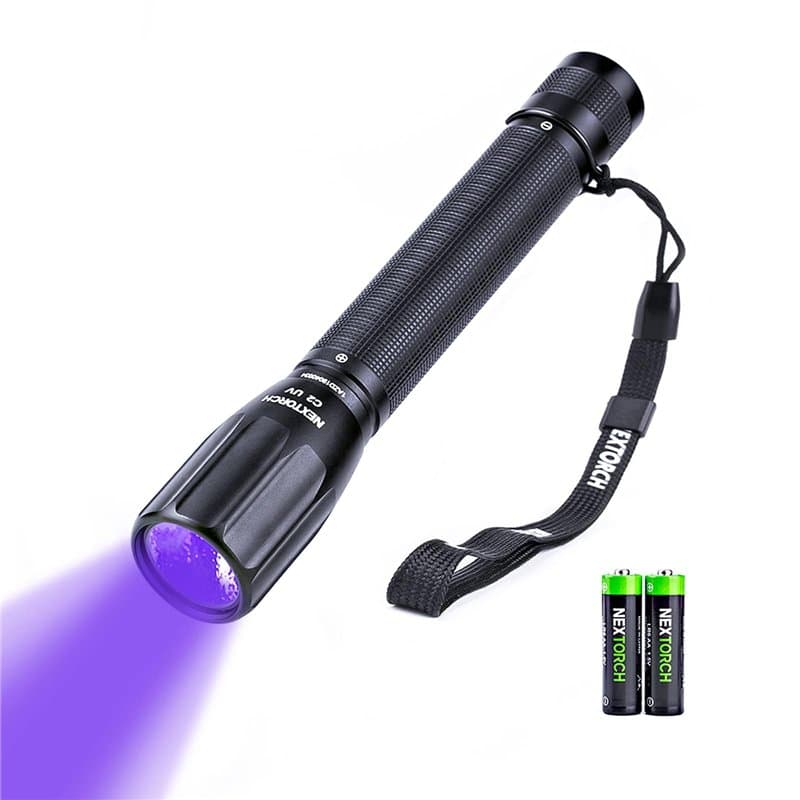 NEXTORCH Lampe de poche UV LED 405 nm pour détecter les taches sur la moquette, les tapis, résine imprimée 3D C2UV (405 nm UV)