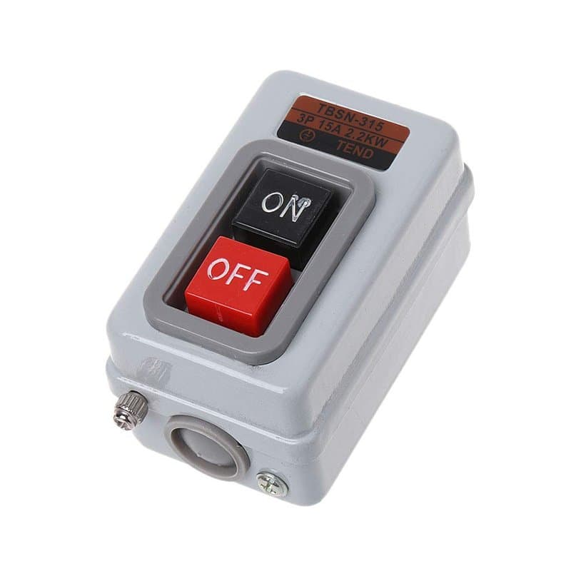MIKI-Z TBSN-315 AC 380V 15A 2.2KW ONOFF Interrupteur à Bouton-Poussoir d'alimentation autobloquant triphasé